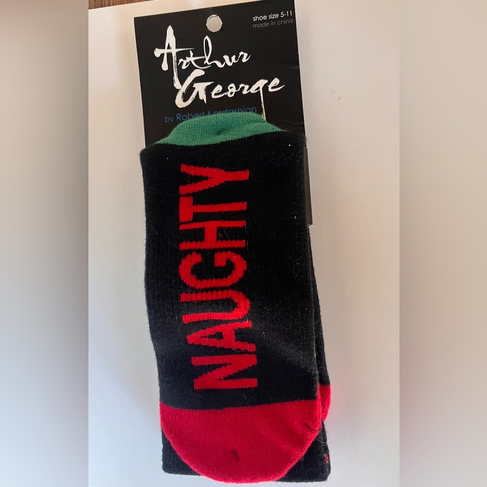 Kardashian Arthur George Black and Green Naughty Socks